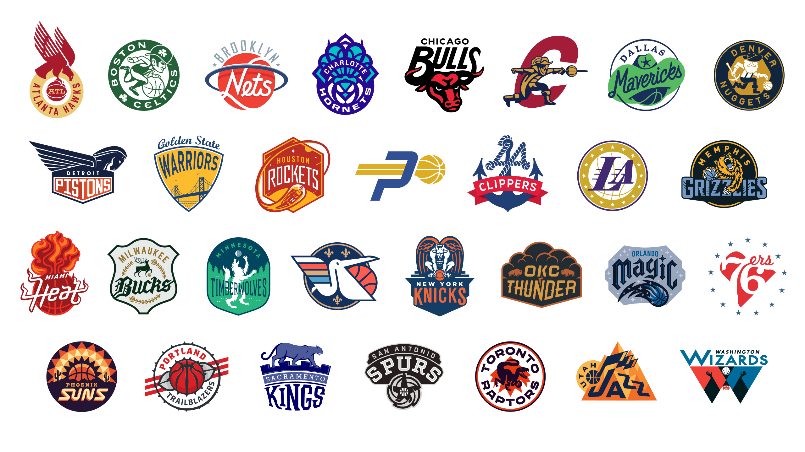 Nba Logo Redesigns Michael Weinstein